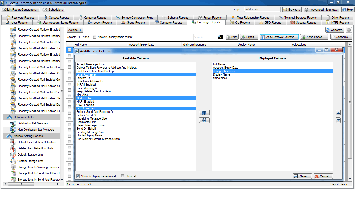 Active Directory Non Distribution List Members Report
